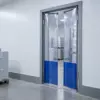Маятниковая распашная двустворчатая эластичная дверь из ПВХ 260*120