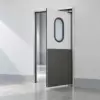 Жесткая маятниковая распашная дверь одностворчатая из сэндвич панелей 240*90